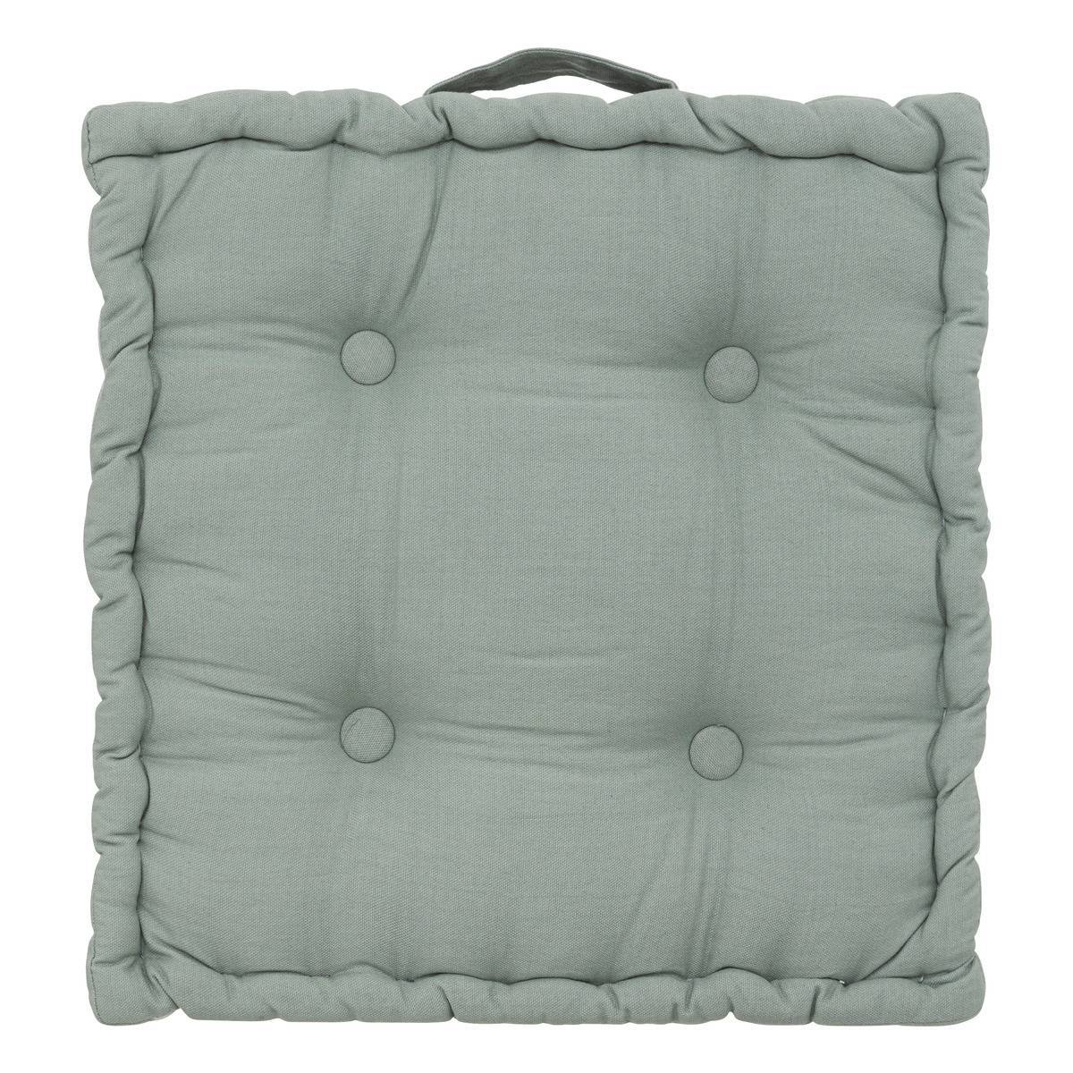 Atmosphera - Coussin "Anjali" en coton 40x40cm vert céladon - Atmosphera Créateur d'intérieur - Imagen 1