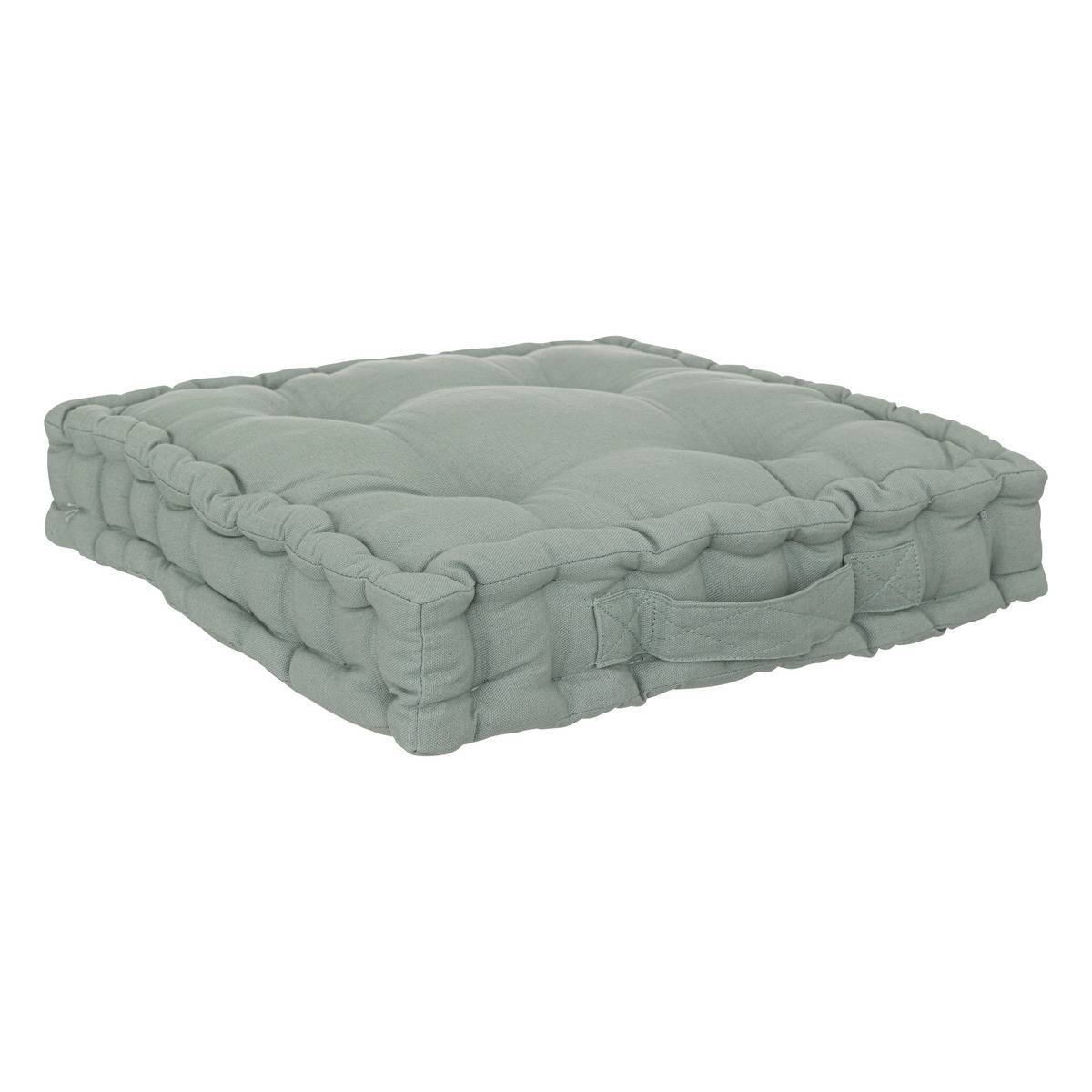 Atmosphera - Coussin "Anjali" en coton 40x40cm vert céladon - Atmosphera Créateur d'intérieur - Imagen 3
