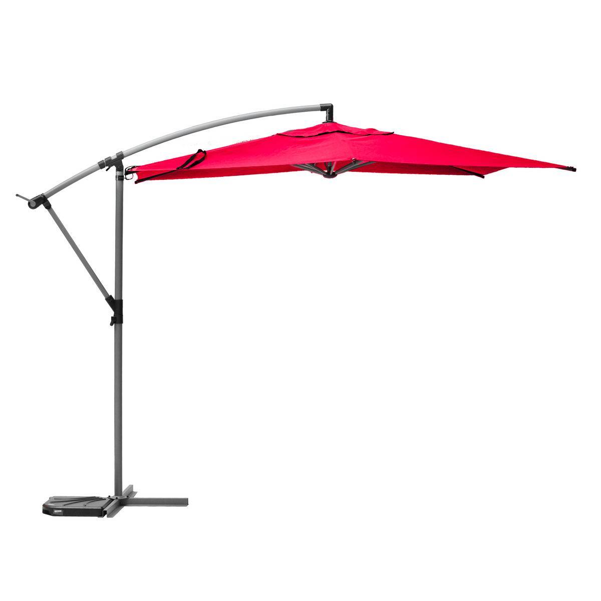 Hesperide - Parasol déporté rond "Manoa" grenade & graphite 3m en aluminium traité époxy Hespéride - Image 1