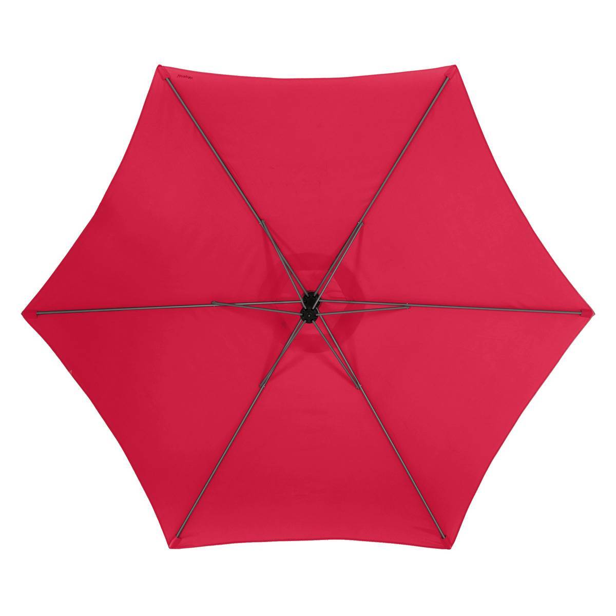 Hesperide - Parasol déporté rond "Manoa" grenade & graphite 3m en aluminium traité époxy Hespéride - Image 2