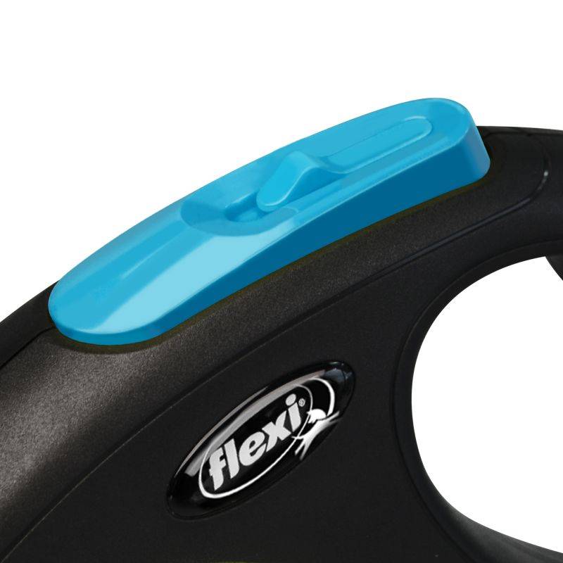 Flexi - Laisse New Neon S Tape 5 m black/ neon blue  CL11T5-251-S-NEOBL Flexi - Image 3