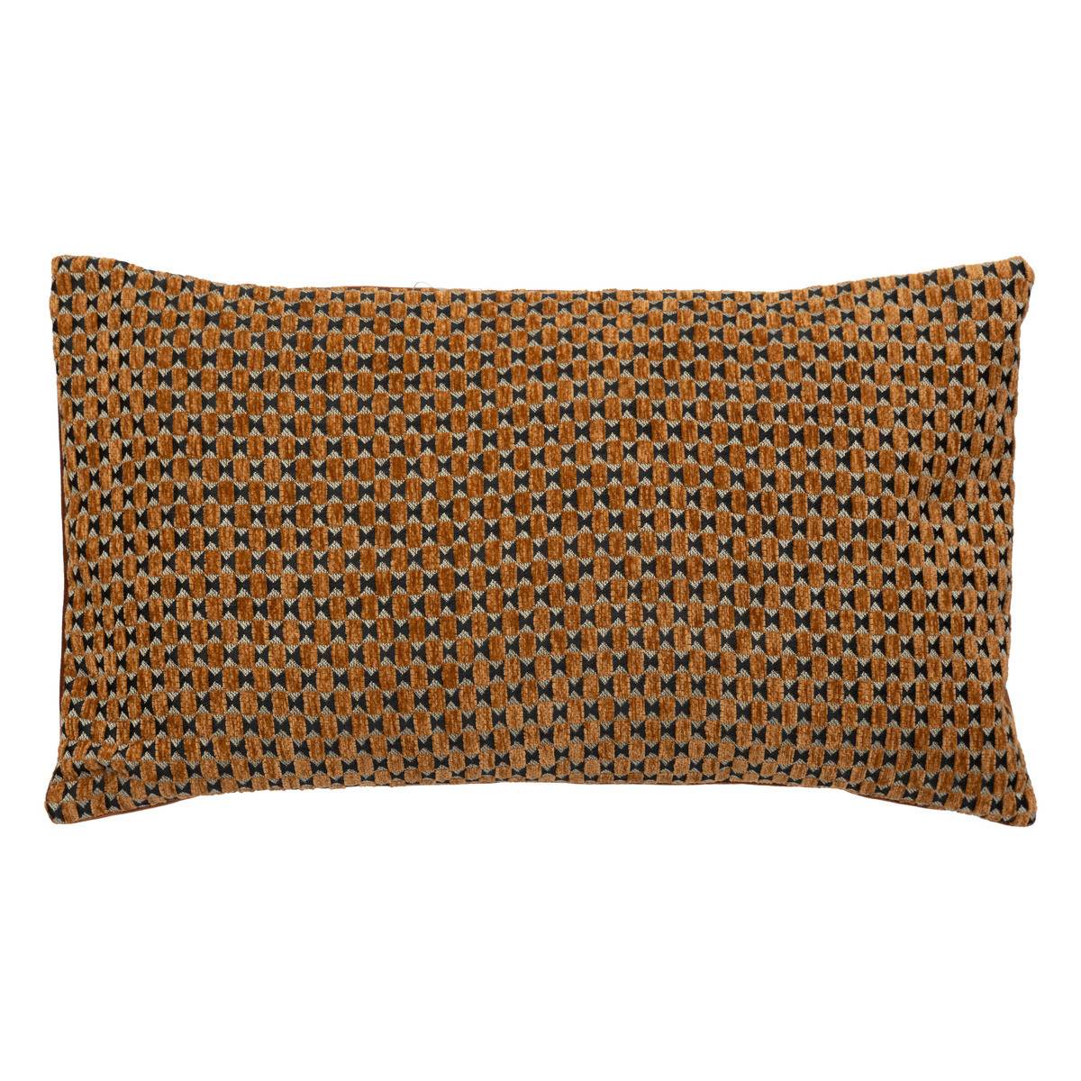 Atmosphera - Coussin décoratif jacquard chenille Marron caramel 30 x 50 cm - Imagen 1