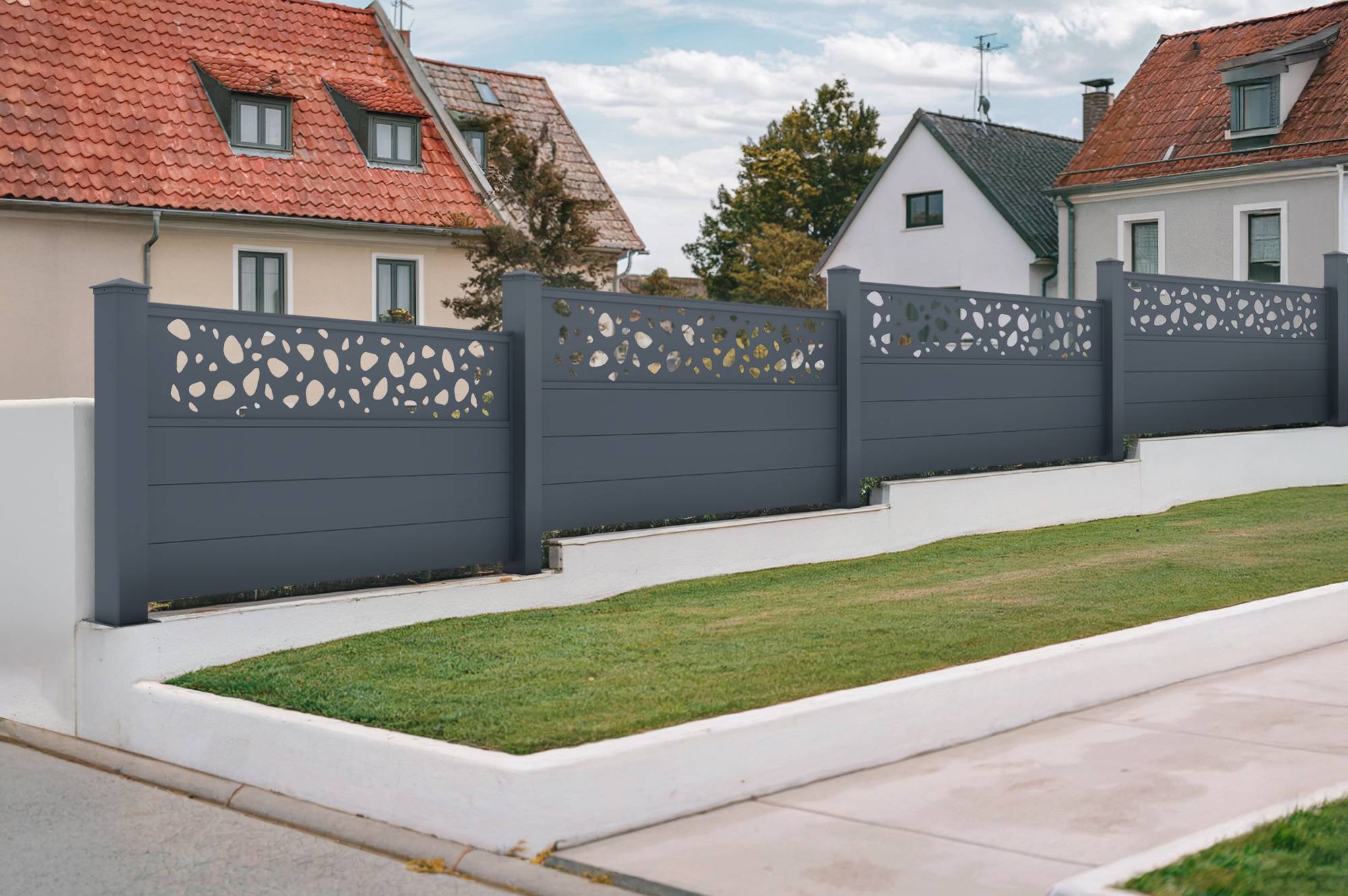 Casanoov Lot de 2 kits de clôture aluminium SUNNY H.90   cm - kits complet 3.8m - Image 1
