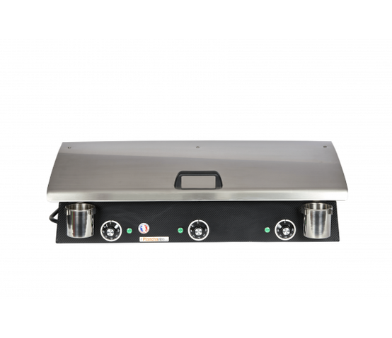 Pack comprenant une plancha électrique LUX 830 Carbon avec son couvercle et 2 ustensiles - Image 4