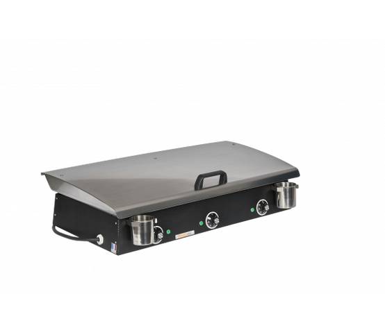 Pack comprenant une plancha électrique LUX 830 Carbon avec son couvercle et 2 ustensiles - Image 2