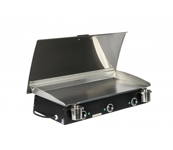 Pack comprenant une plancha électrique LUX 830 Carbon avec son couvercle et 2 ustensiles - Image 1