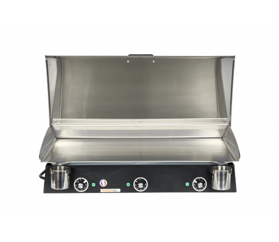 Pack comprenant une plancha électrique LUX 830 Carbon avec son couvercle et 2 ustensiles - Image 3