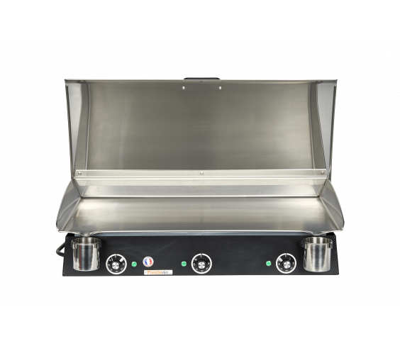 Pack comprenant une plancha électrique LUX 830 Carbon avec son couvercle et 2 ustensiles - Image 3