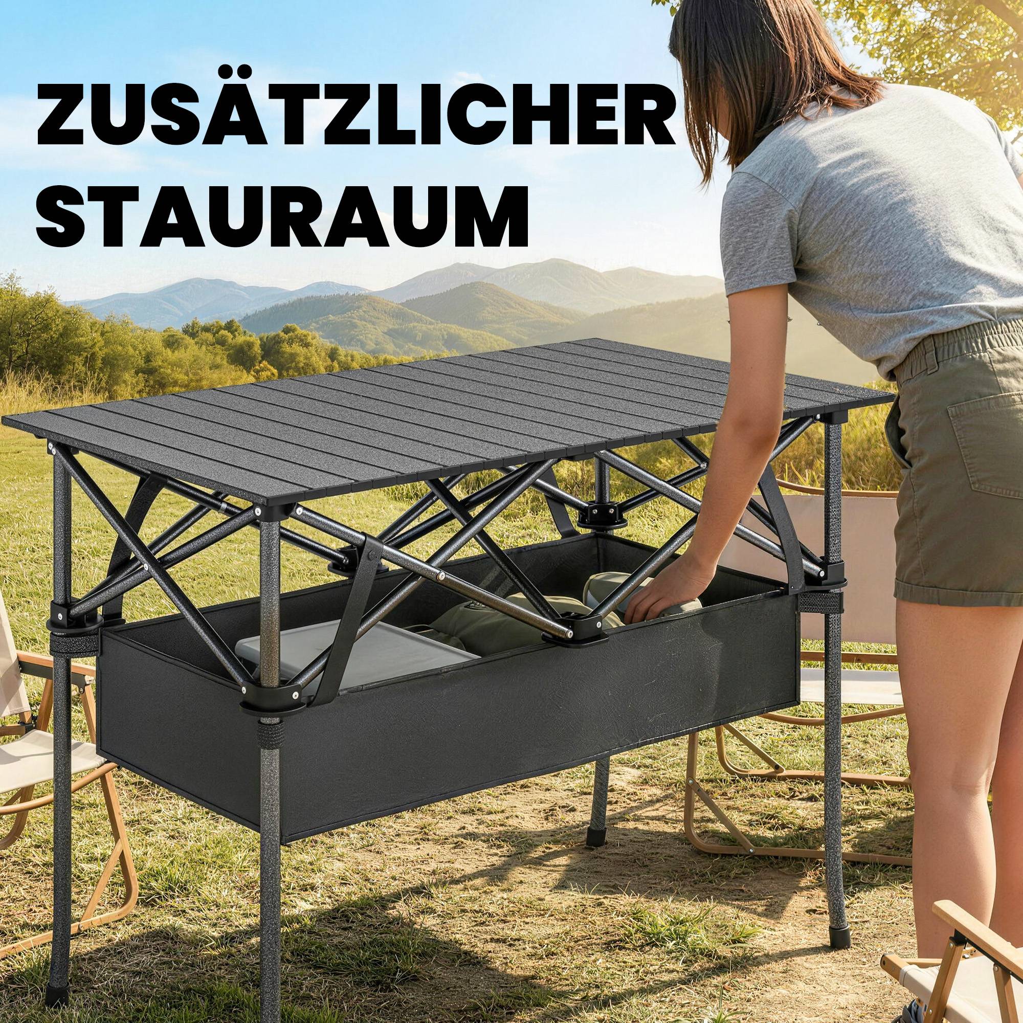 PANGIVO - Table de camping pliante aluminium noir 93 x 55 x 68 cm - PANGIVO - Image 7