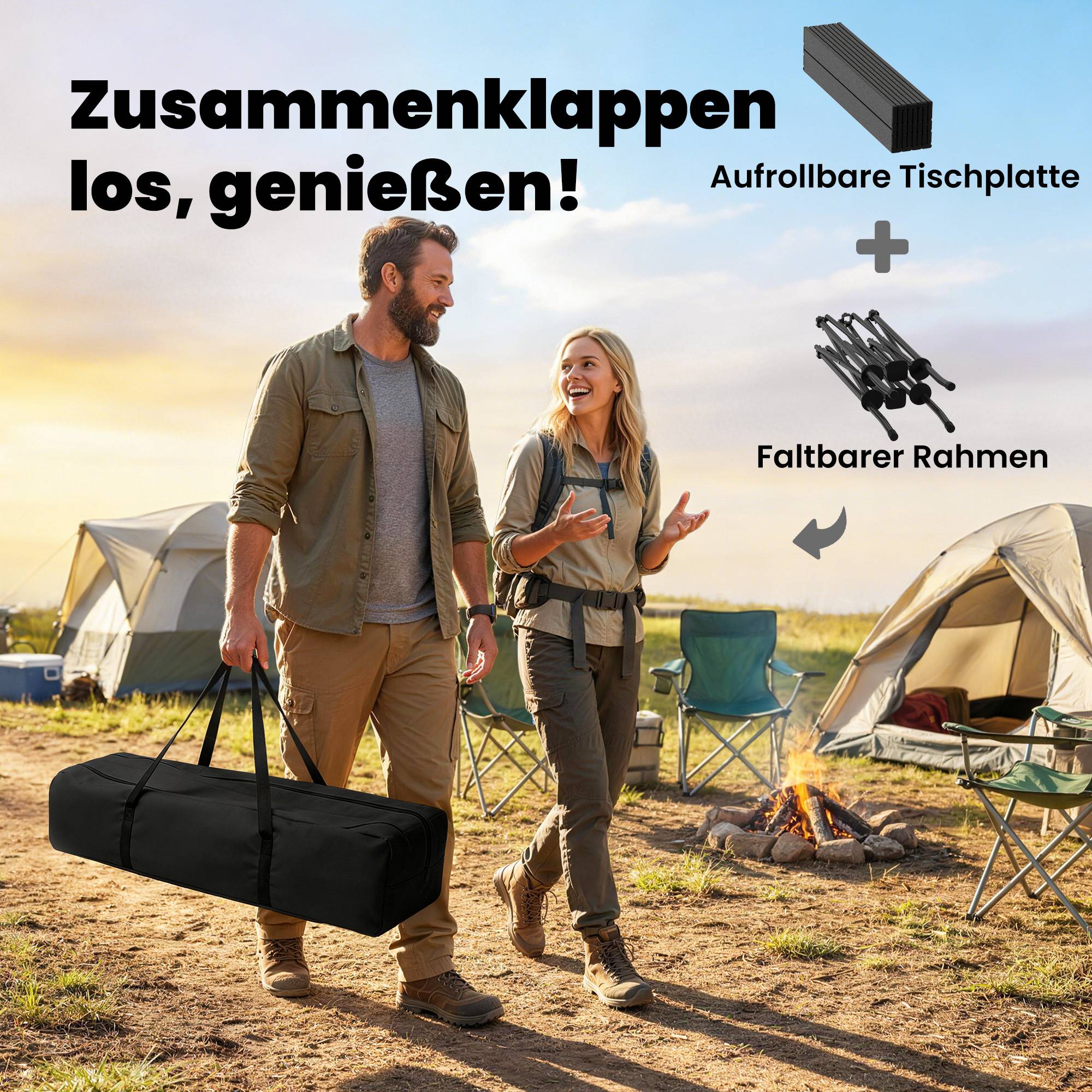 PANGIVO - Table de camping pliante aluminium noir 93 x 55 x 68 cm - PANGIVO - Image 6
