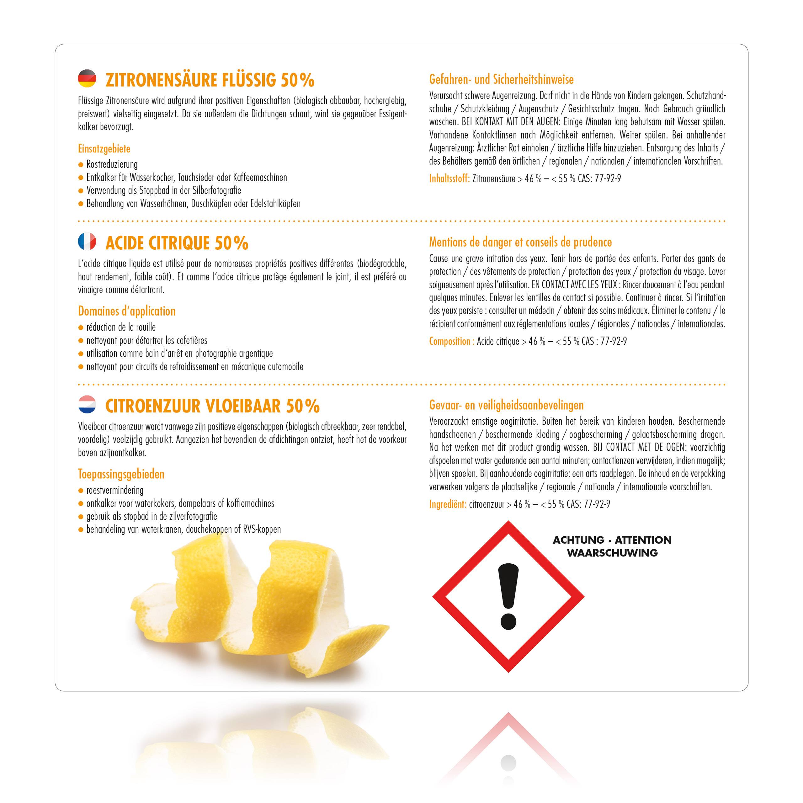 Acide Citrique Liquide 50% Microactiv® détartrant en bidon de 5 L x 96 - Image 6