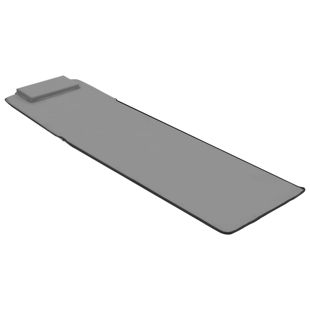 Vidaxl - Tapis de plage pliables 2 pcs Acier et tissu Gris vidaXL 44330 - Imagen 8