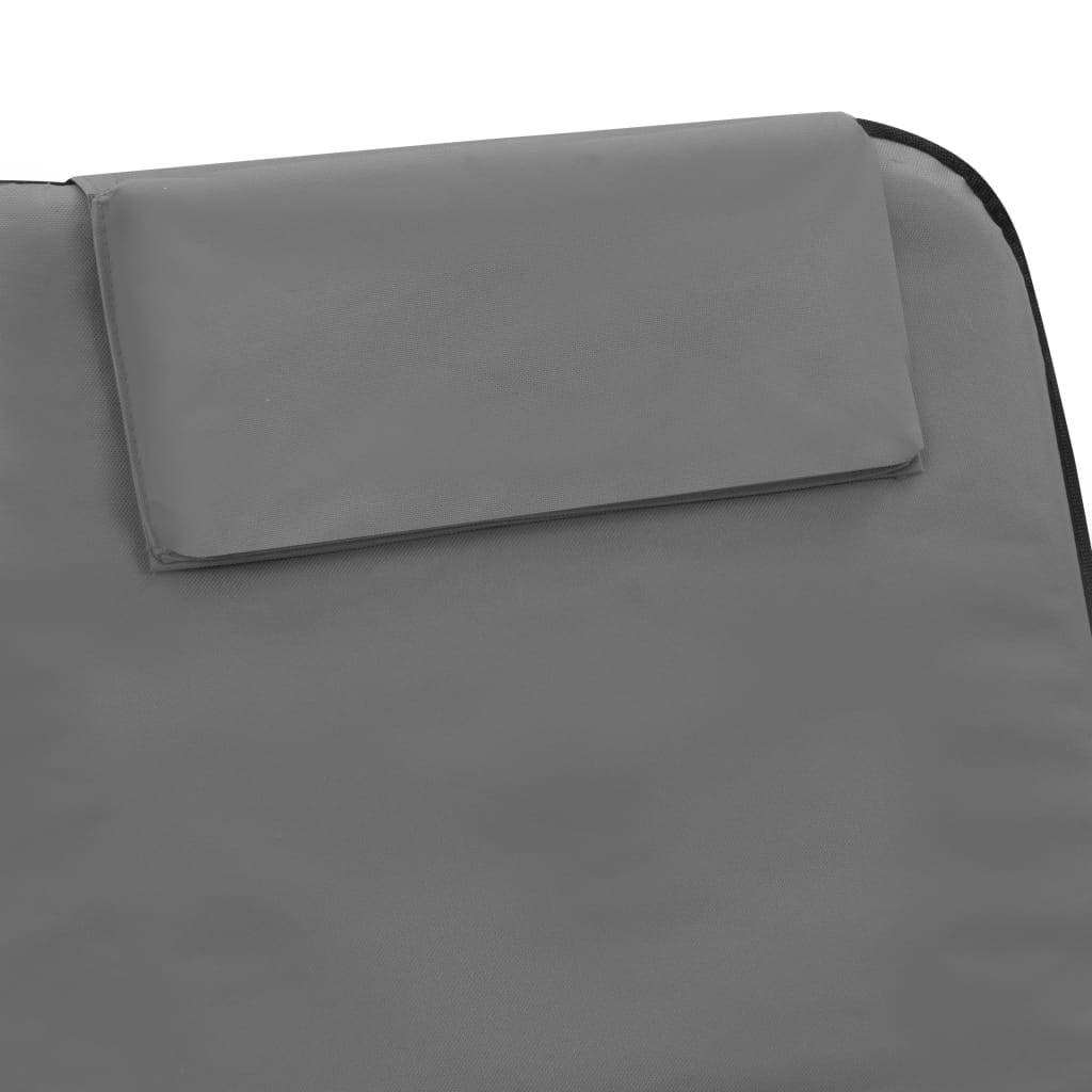 Vidaxl - Tapis de plage pliables 2 pcs Acier et tissu Gris vidaXL 44330 - Imagen 5