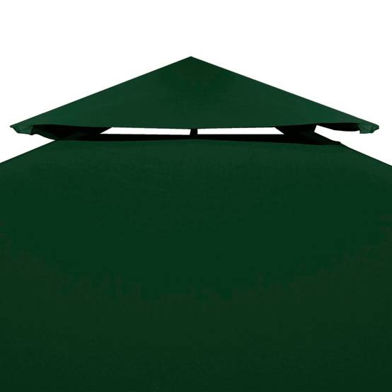 Toile de Rechange Tonnelle 3x4m Polyester 310g/m² Imperméable pour Jardin Double Toit Vert - ComfortXL Outdoor Living - Image 3