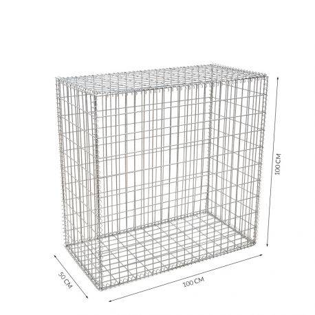 Gabion pour mur en gabion - 100 cm x 50 cm x 100 cm Maille rectangulaire 50 mm x 100 mm (Spirales) 4.5 mm - Image 6