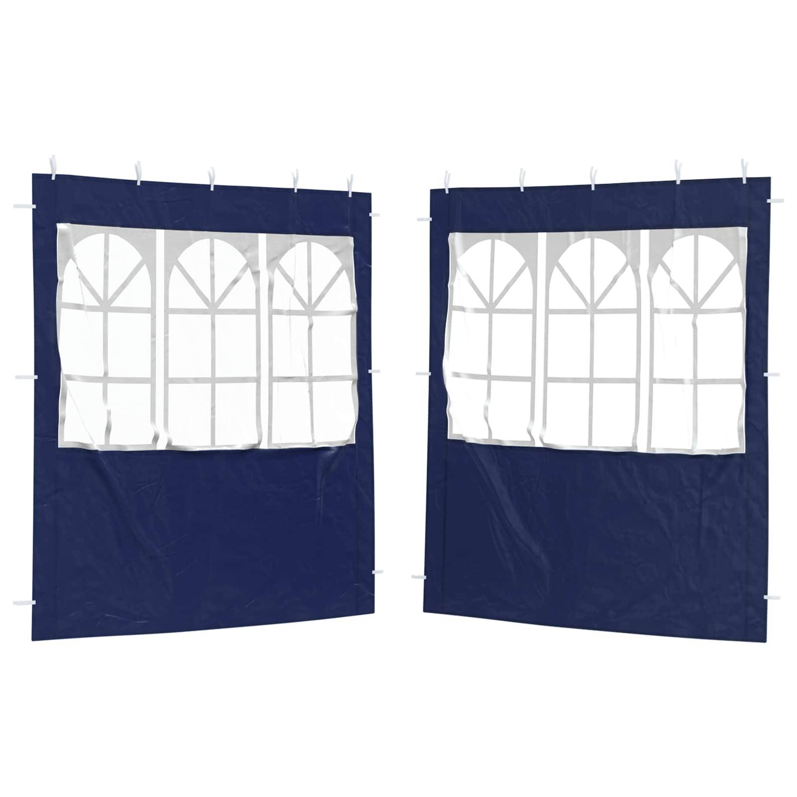 Murs de tente de fête PE et acier bleu 200 x 1 x 195 cm - PANGIVO - Image 2