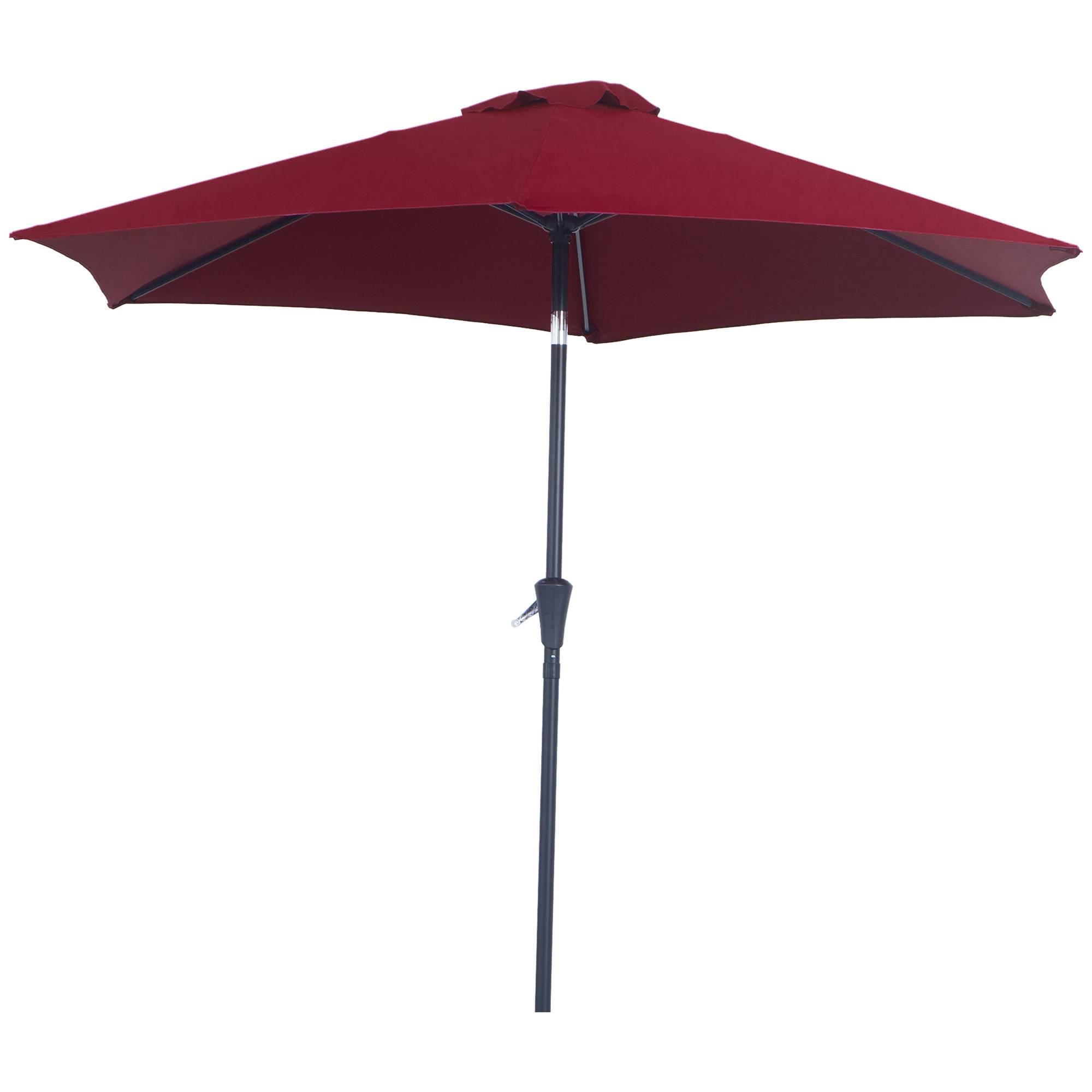Parasol droit parasol inclinable de jardin balcon terrasse manivelle - 260x260x235cm Métal Rouge fr186 - Image 2