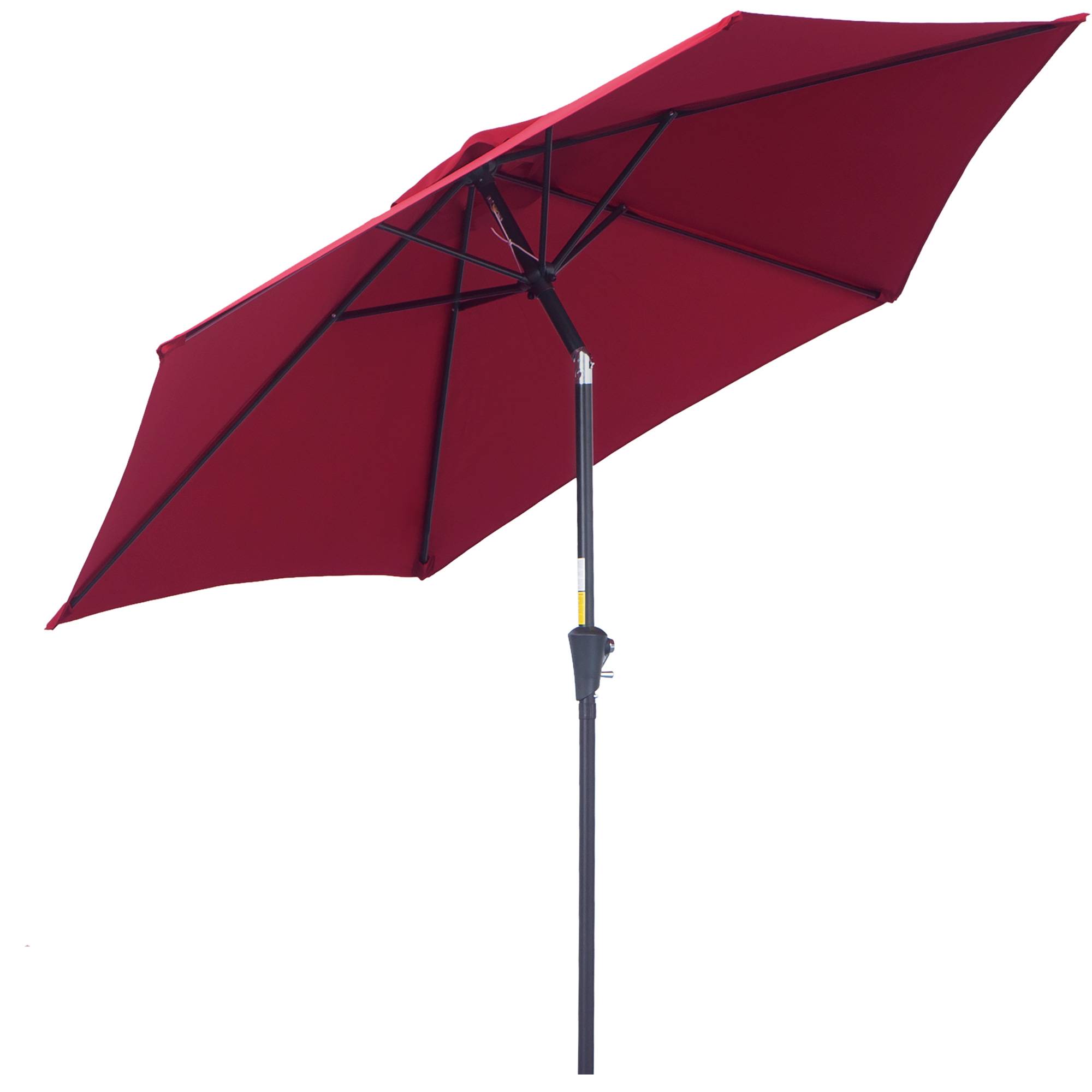 Parasol droit parasol inclinable de jardin balcon terrasse manivelle - 260x260x235cm Métal Rouge fr186 - Image 1