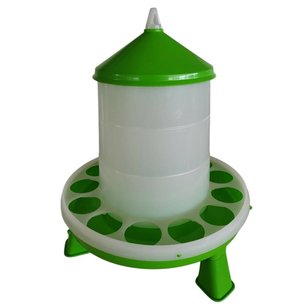 animallparadise - Mangeoire silo en plastique avec pieds, capacité 2 kg, basse cour - Imagen 1