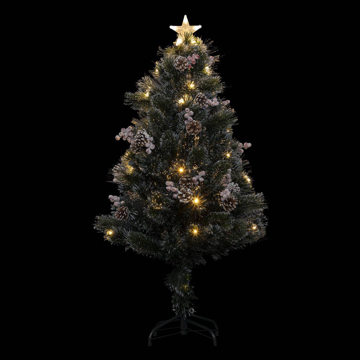Sapin lumineux fibre optique Sofia 89 LED H.120cm FEERIC LIGHTS & CHRISTMAS - Image 2