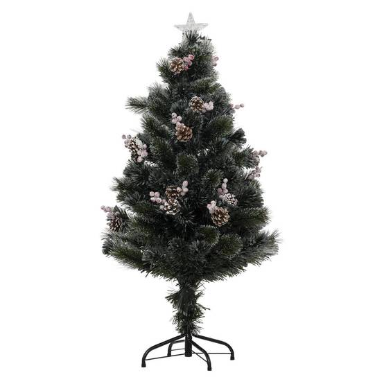 Sapin lumineux fibre optique Sofia 89 LED H.120cm FEERIC LIGHTS & CHRISTMAS - Image 1