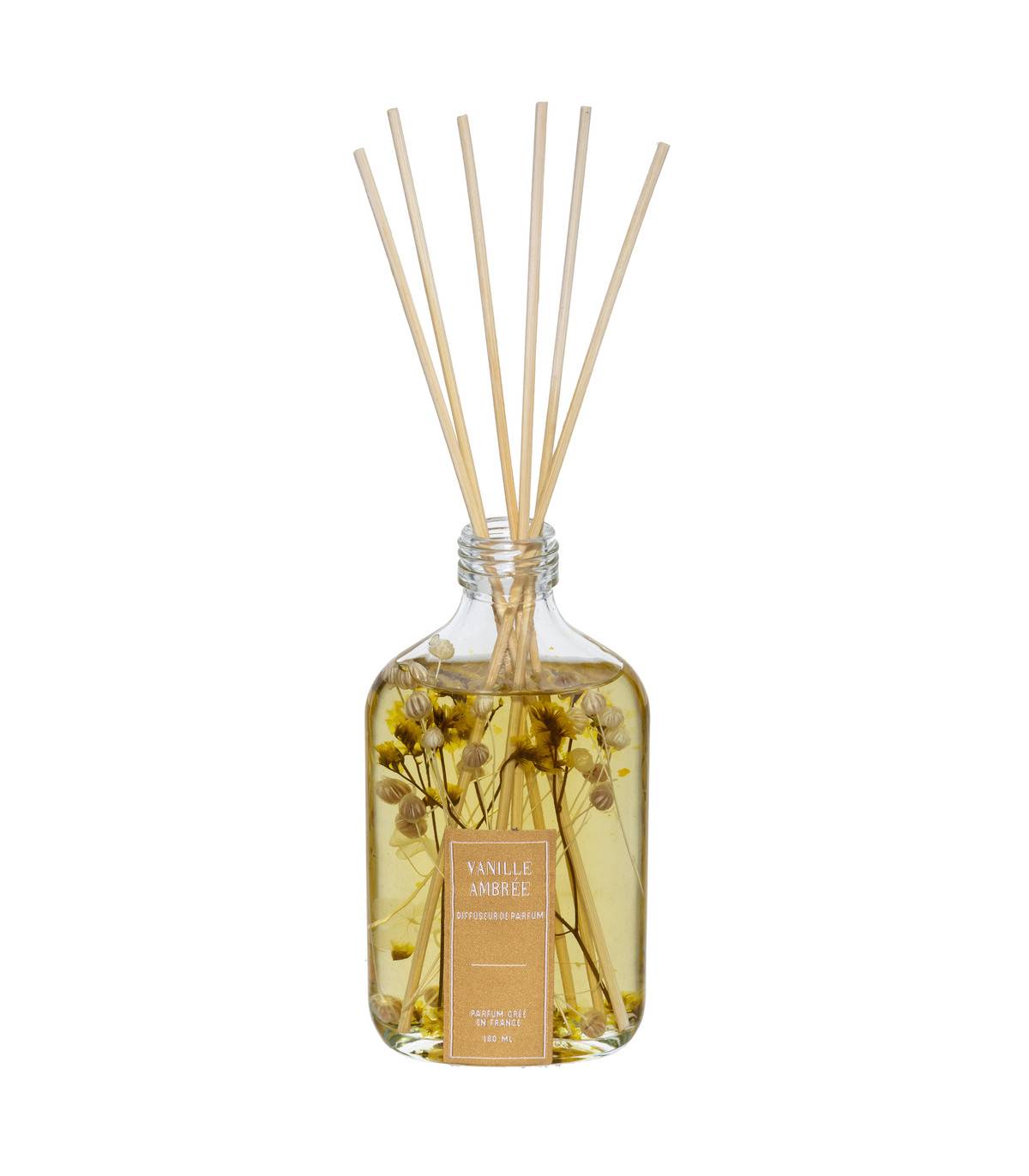 Diffuseur de parfum Vanille ambrée 180 ml avec 6 bâtonnets - Imagen 1