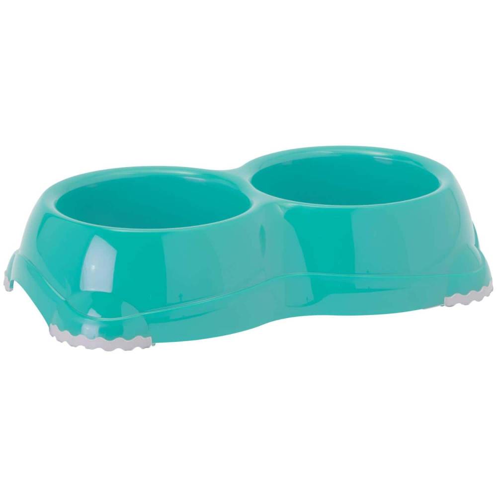 Une gamelle double 2 x 330 ml Leno hawai couleur aléatoire pour chien ou chat - Imagen 3