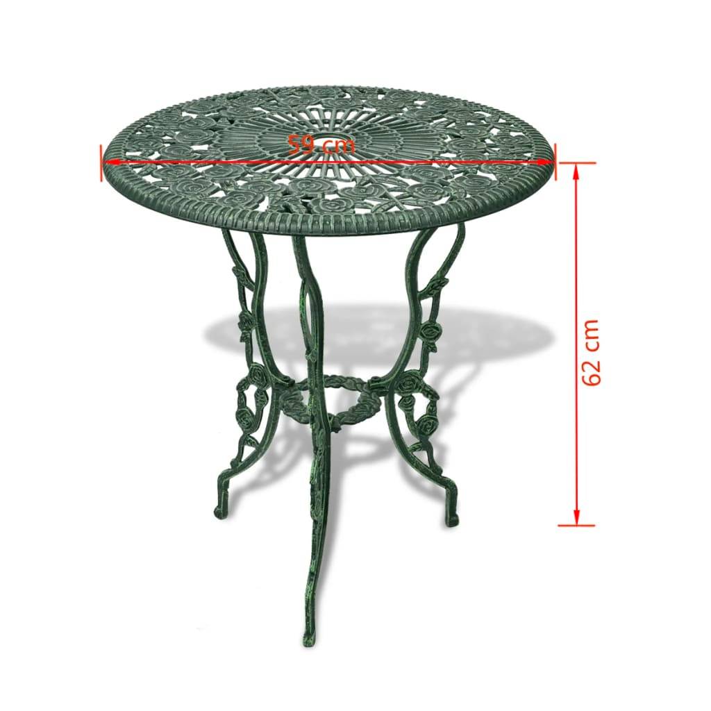 Helloshop26 - Jeu de bistro 3 pièces aluminium coulé vert - Imagen 9