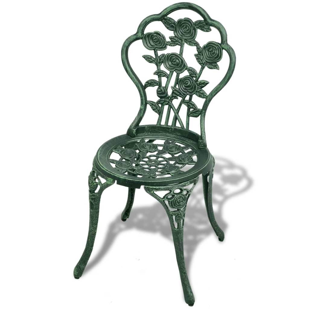 Helloshop26 - Jeu de bistro 3 pièces aluminium coulé vert - Imagen 6