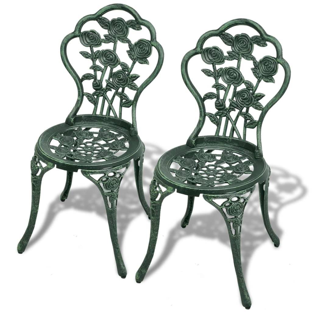 Helloshop26 - Jeu de bistro 3 pièces aluminium coulé vert - Imagen 5