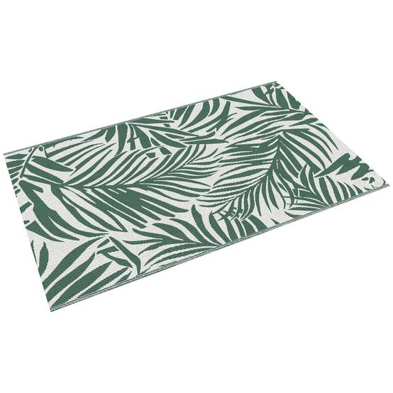 Tapis d'extérieur réversible Polypropylène Terrasse jardin Motif feuilles 152x243cm Vert - ComfortXL Outdoor Living - Image 2