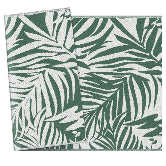 Tapis d'extérieur réversible Polypropylène Terrasse jardin Motif feuilles 152x243cm Vert - ComfortXL Outdoor Living - Image 10