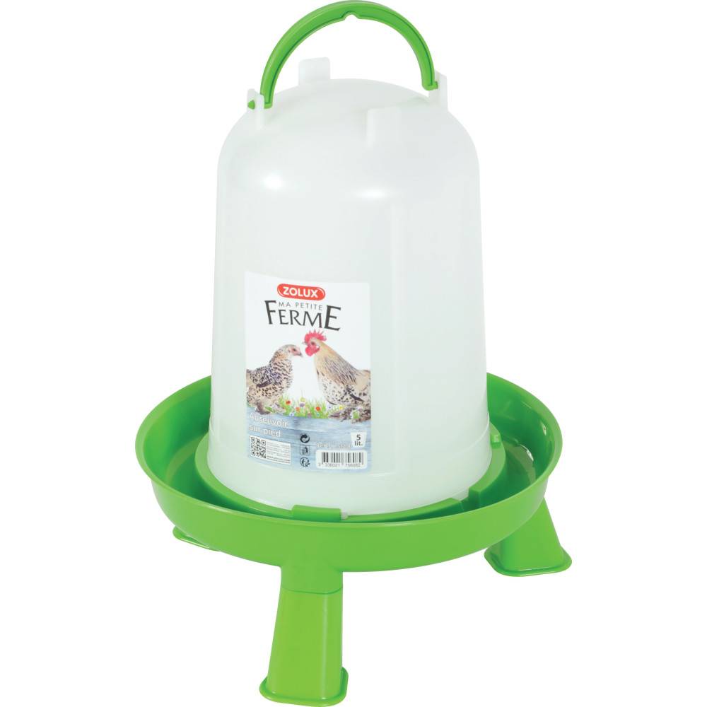 Zolux - zolux - Abreuvoir en plastique avec pieds capacité 5 litres basse cour - Imagen 2