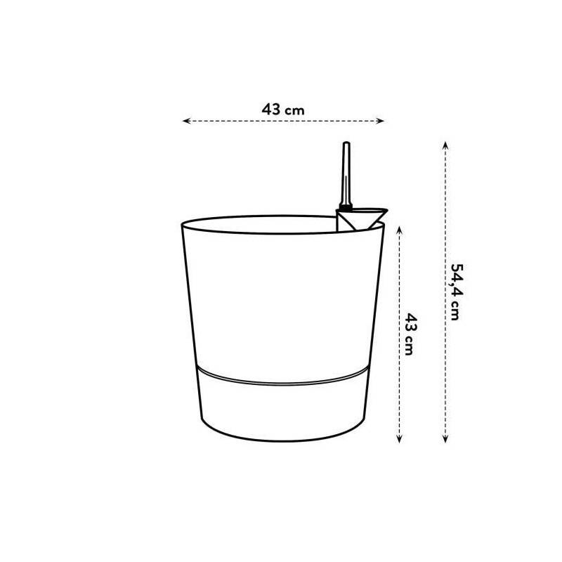 Elho - Elho - Pot De Fleurs - Greensense Aqua Care Rond 43 - Ciment Clair - Intérieur/extérieur - ø 43 X H 42.5 Cm - Imagen 4