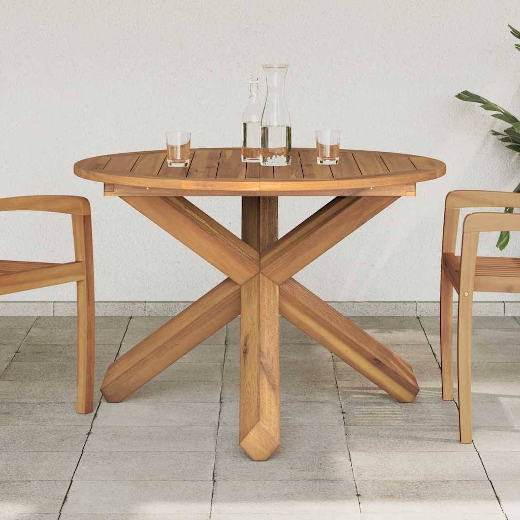 Table de jardin bois de teck Ø109 x 74 cm - PANGIVO - Image 3