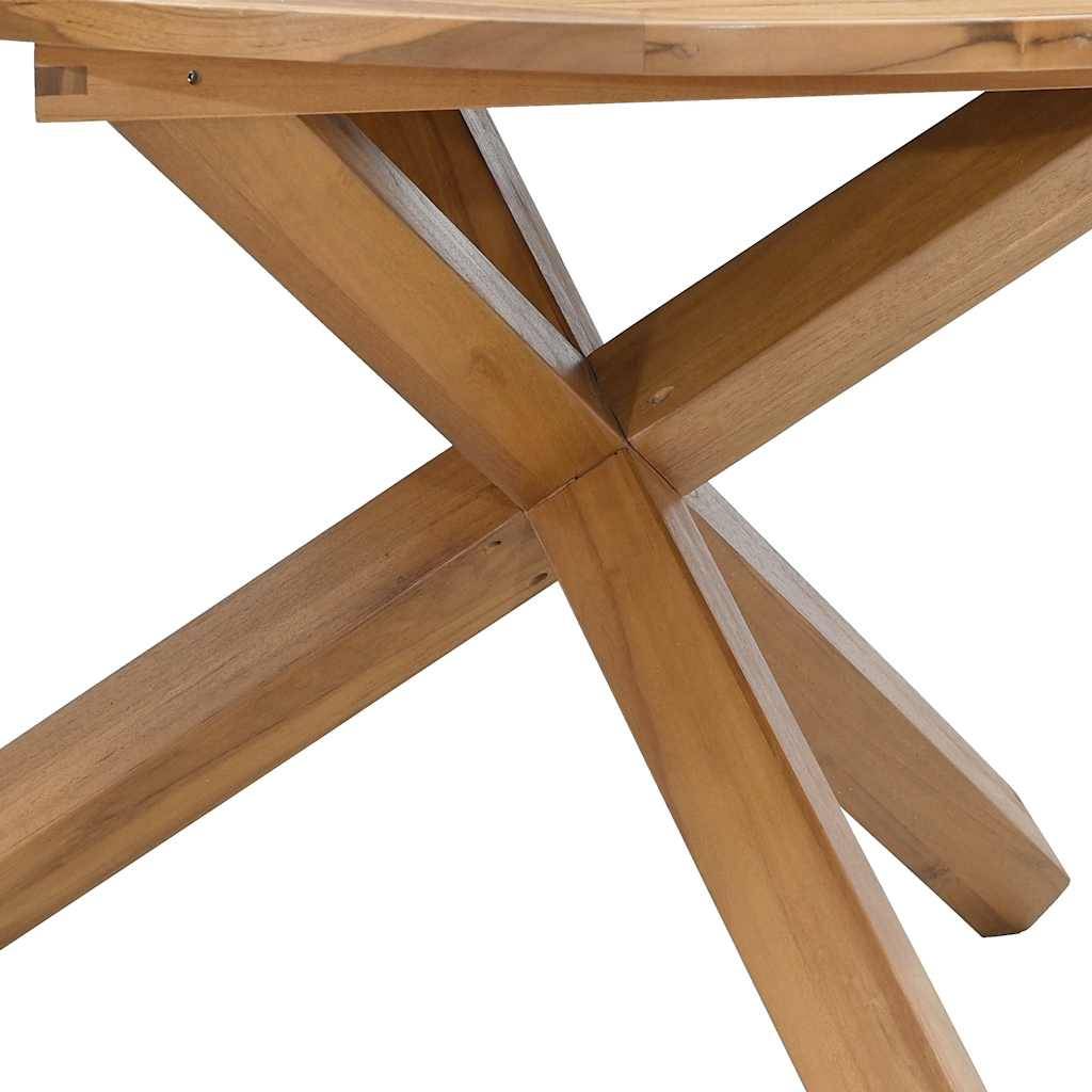 Table de jardin bois de teck Ø109 x 74 cm - PANGIVO - Image 8