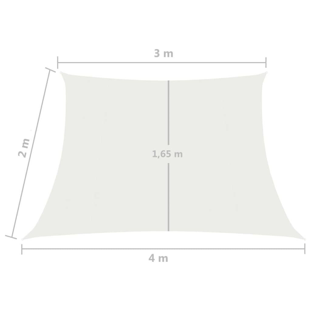 Helloshop26 - Voile toile d'ombrage parasol 160 g/m² blanc 3/4 x 2 m PEHD - Imagen 6