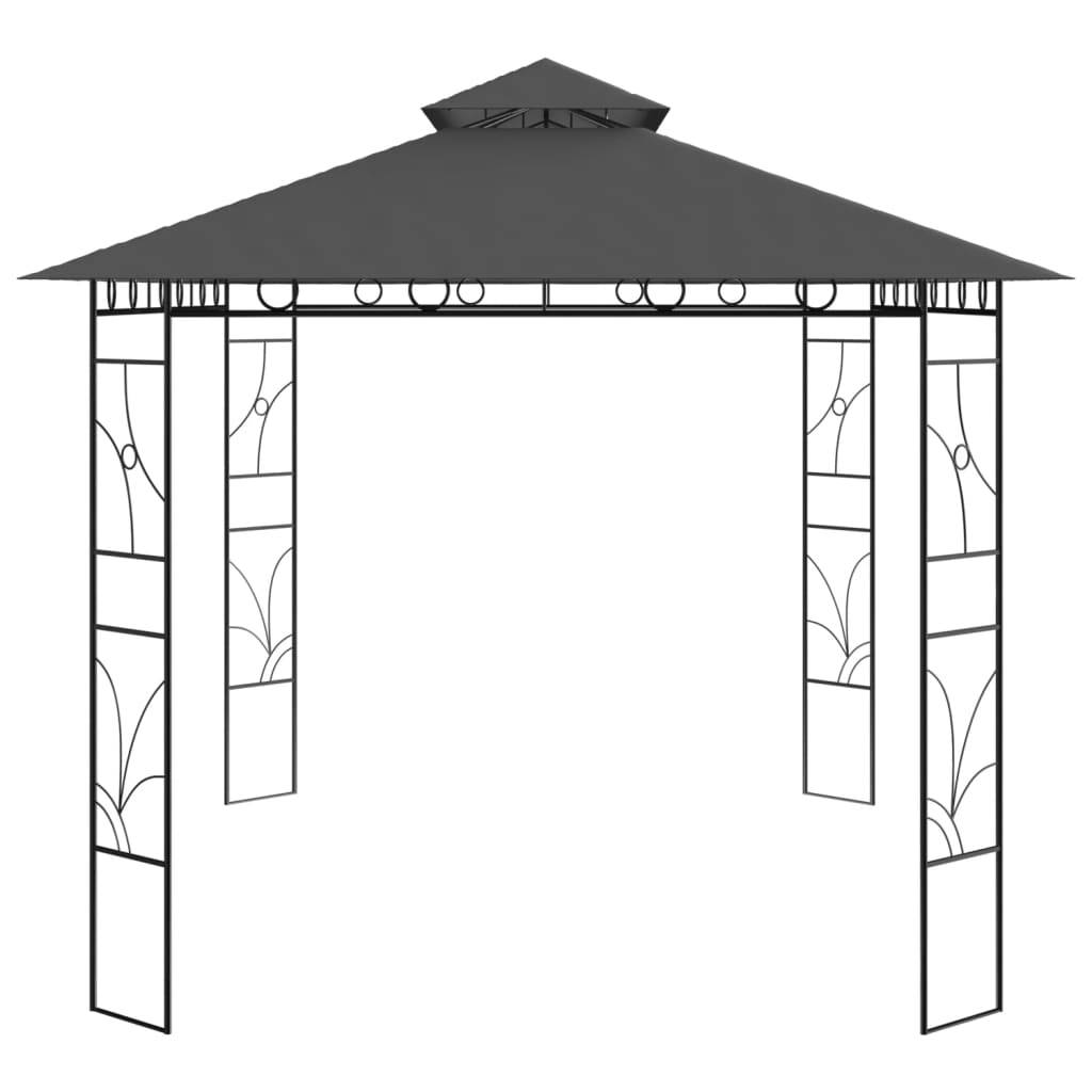 Pergola Jardin - Tonnelle de jardin - Belvédère 4x3x2,7 m Anthracite 160 g/m² MI45 - Image 3