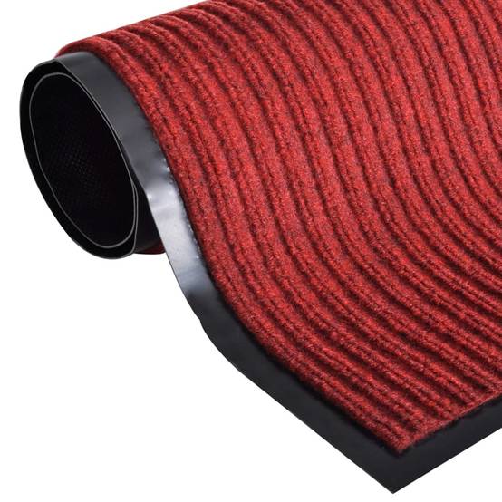 Paillasson - tapis de porte - tapis d'entrée Rouge 117x220 cm PVC - Image 2