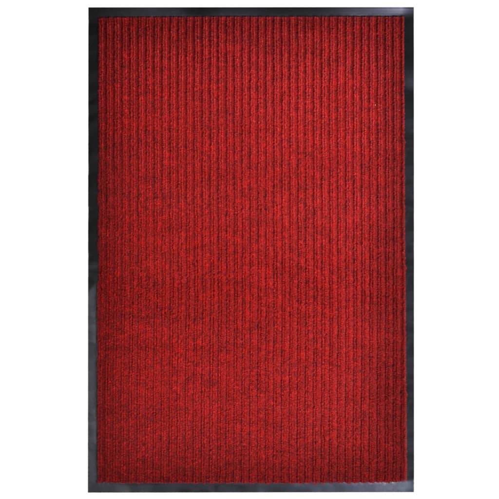 Paillasson - tapis de porte - tapis d'entrée Rouge 117x220 cm PVC - Image 1