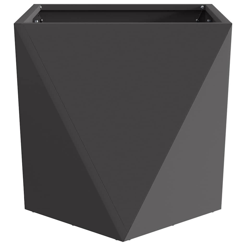 Jardinière | Pot de fleurs | Cache-pot | Bac à fleurs Noir 40 x 40 x 40 cm Acier - Image 5