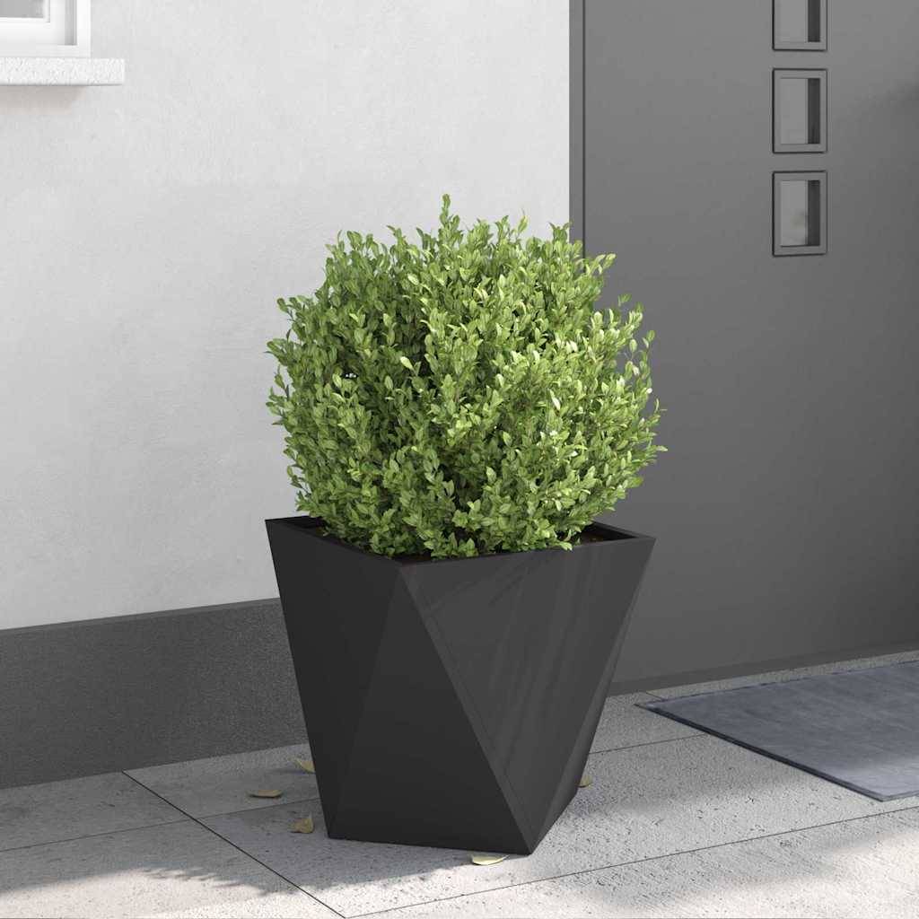 Jardinière | Pot de fleurs | Cache-pot | Bac à fleurs Noir 40 x 40 x 40 cm Acier - Image 4