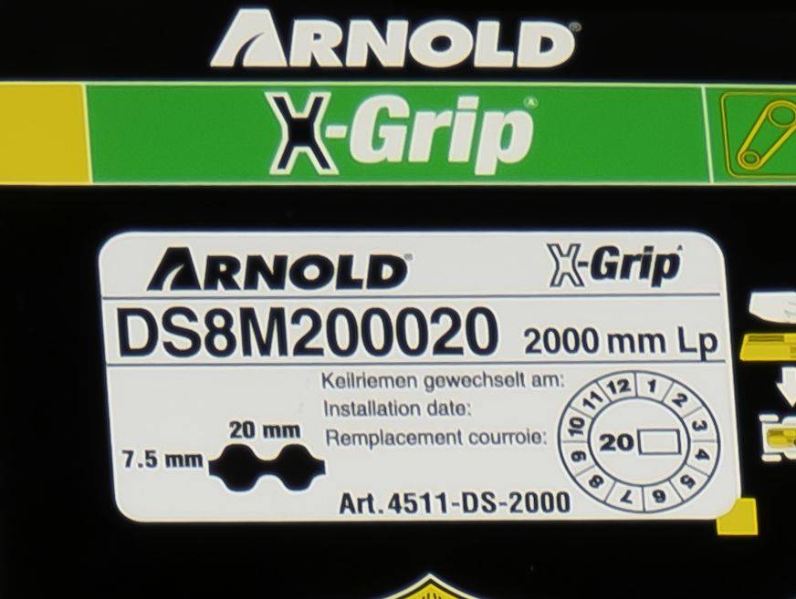 Arnold - Courroie dentée trapézoïdale X-Grip de type 20DS8M2000 Arnold - Imagen 2
