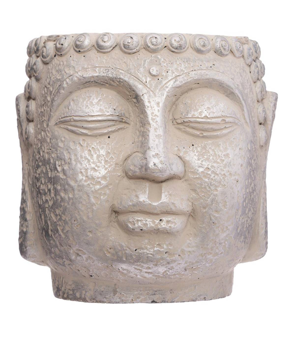 Pot de fleurs Bouddha en ciment D 19.5 cm