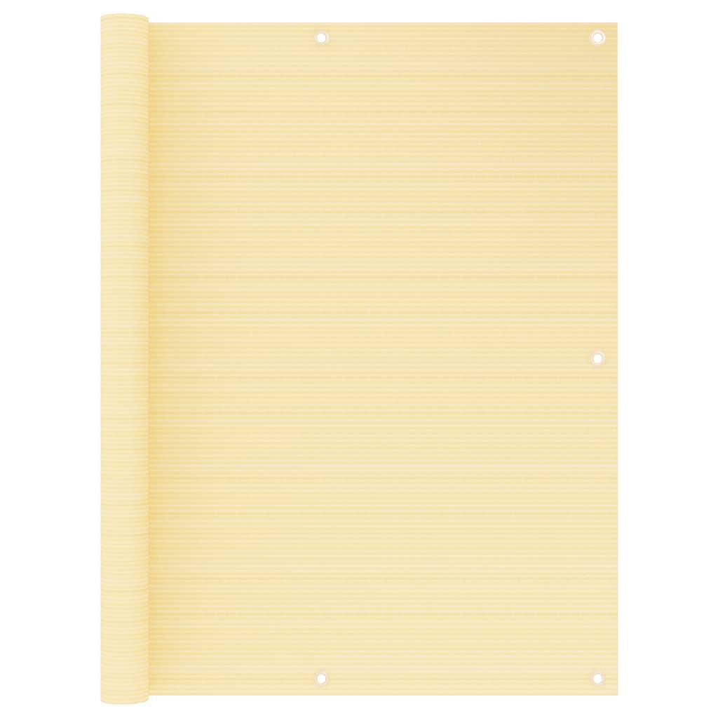 Helloshop26 - Écran de balcon brise pare vue protection confidentialité 120 x 300 cm PEHD beige - Imagen 1