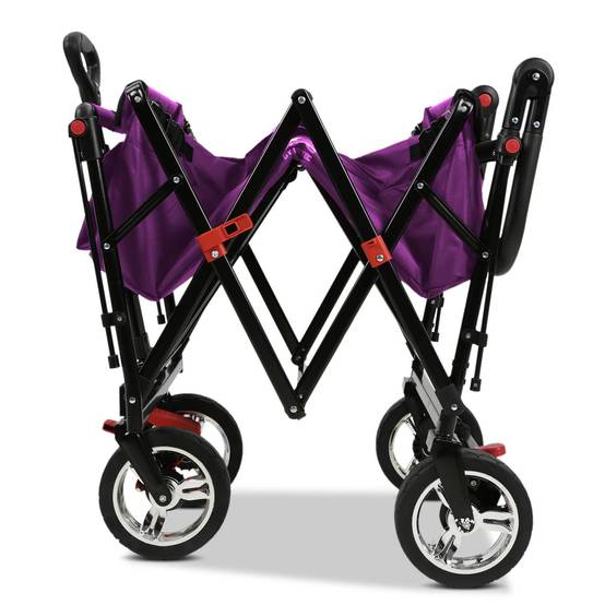 FUXLIFE FX-CT700 Chariot Pliable • Wagon de Transport Compact 75 kg • Grandes Roues • Camping & Jardin - Image 8