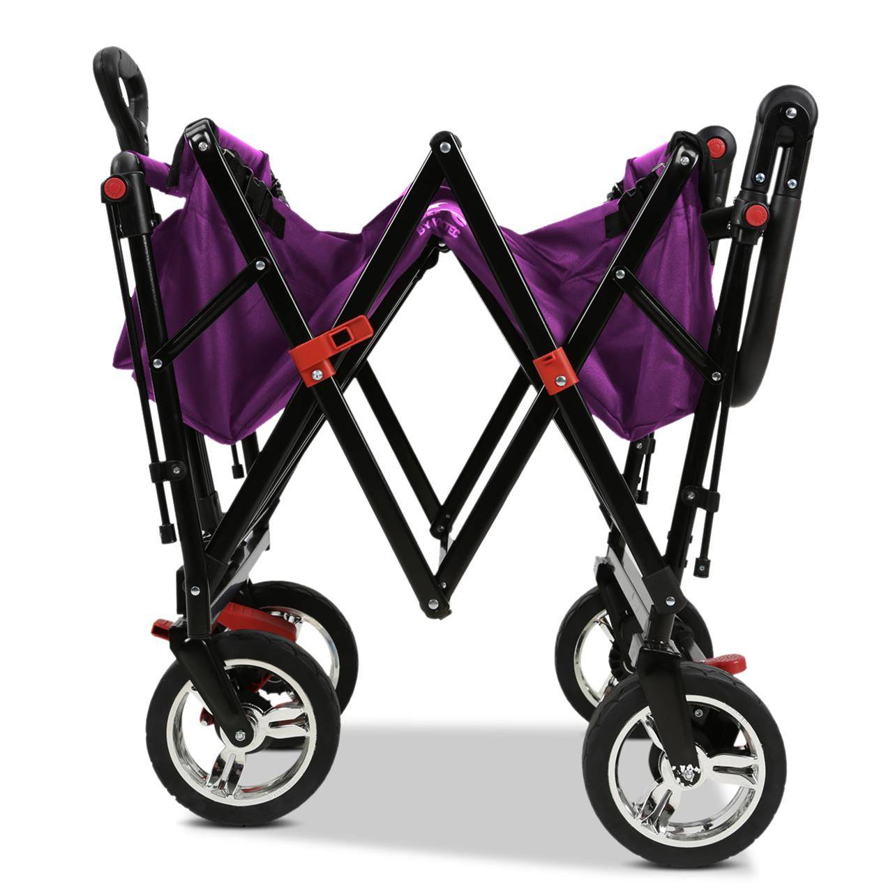 FUXLIFE FX-CT700 Chariot Pliable  • Wagon de Transport Compact 75 kg • Grandes Roues • Camping & Jardin - Image 8