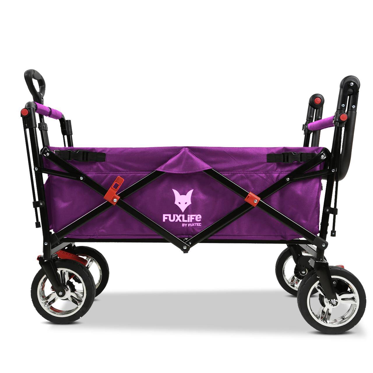 FUXLIFE FX-CT700 Chariot Pliable  • Wagon de Transport Compact 75 kg • Grandes Roues • Camping & Jardin - Image 7