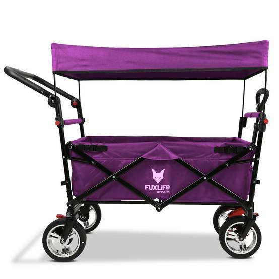 FUXLIFE FX-CT700 Chariot Pliable • Wagon de Transport Compact 75 kg • Grandes Roues • Camping & Jardin - Image 1