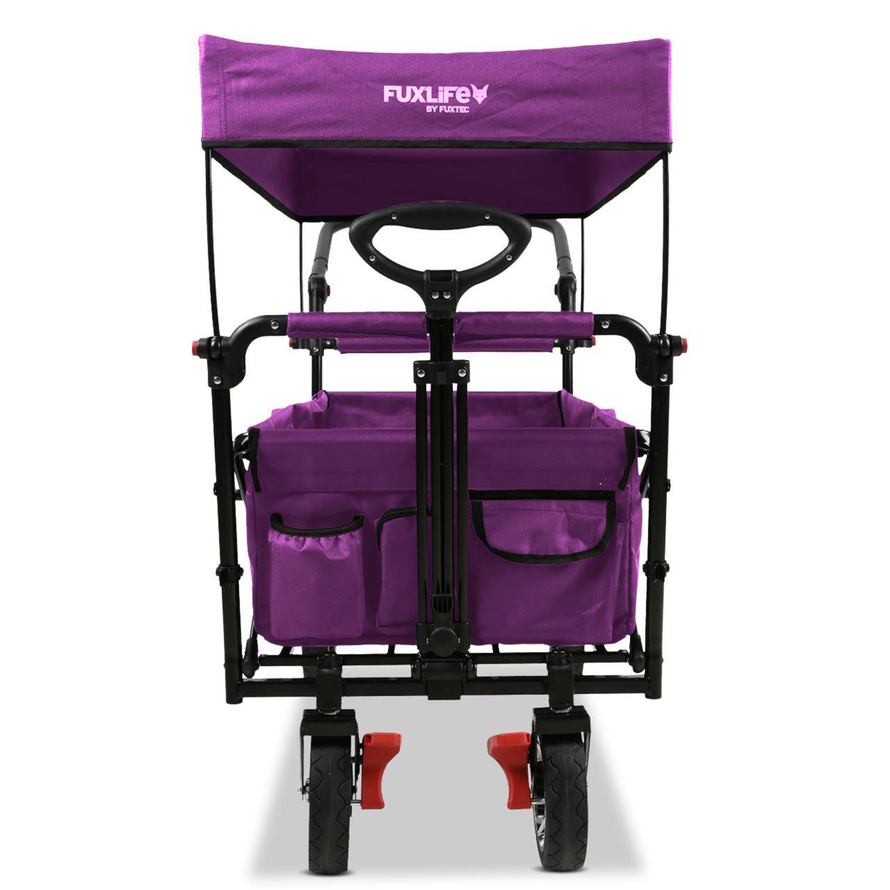 FUXLIFE FX-CT700 Chariot Pliable  • Wagon de Transport Compact 75 kg • Grandes Roues • Camping & Jardin - Image 4
